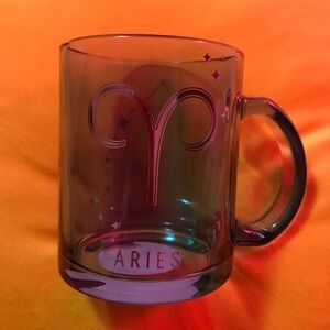 Glass mug Aries